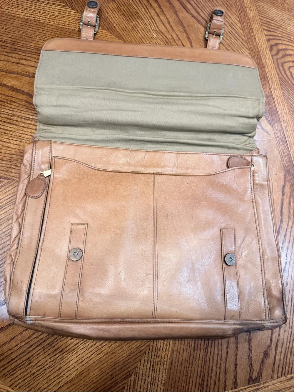 Frye Leather Briefcase in Light Tan *Project*